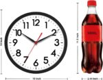 AKCISOT Wall Clock 10 Inch Silent Non-Ticking Modern Clocks Battery Operated - Analog Small Classic for Office, Home, Bathroom, Kitchen, Bedroom, School, Living Room(Black) - Image 3
