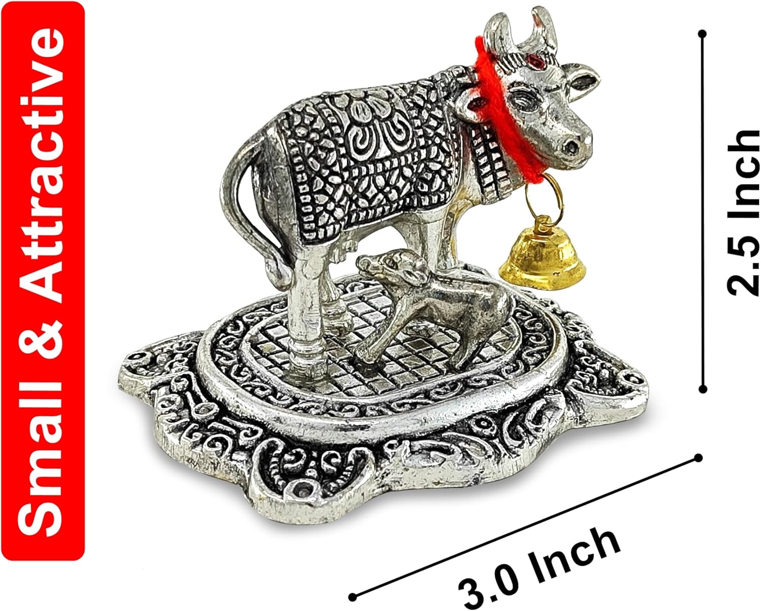1759519734_NOBILITY-Pooja-Items-Diwali-Gift-Silver-Antique-Small-Kamdhenu-Cow-and-Calf-with-Blue-Box-Metal-Statue-Decorative-Item-Showpiece-for-Home-Office-Decoration-Wedding-Return-Gifts.jpg NOBILITY Pooja Items Diwali Gift Silver Antique Small Kamdhenu Cow and Calf with Blue Box Metal Statue Decorative Item Showpiece for Home Office Decoration Wedding Return Gifts - Image 6
