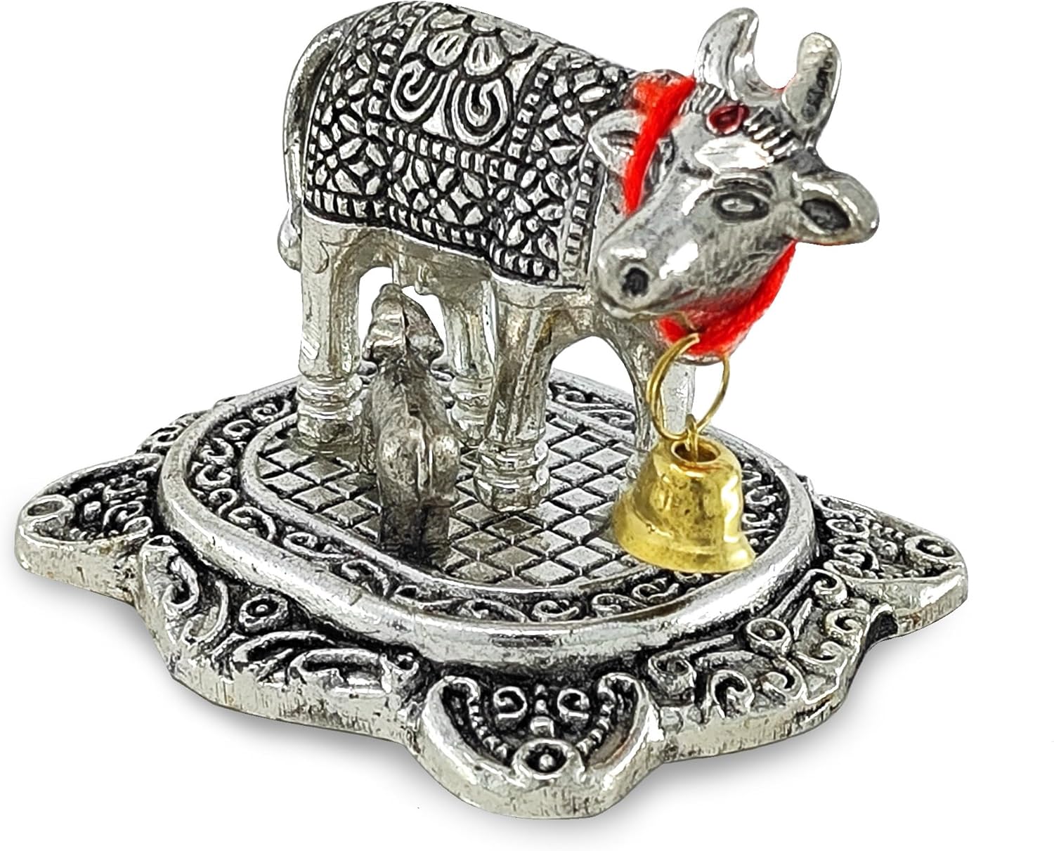 1759519737_NOBILITY-Pooja-Items-Diwali-Gift-Silver-Antique-Small-Kamdhenu-Cow-and-Calf-with-Blue-Box-Metal-Statue-Decorative-Item-Showpiece-for-Home-Office-Decoration-Wedding-Return-Gifts.jpg NOBILITY Pooja Items Diwali Gift Silver Antique Small Kamdhenu Cow and Calf with Blue Box Metal Statue Decorative Item Showpiece for Home Office Decoration Wedding Return Gifts - Image 8