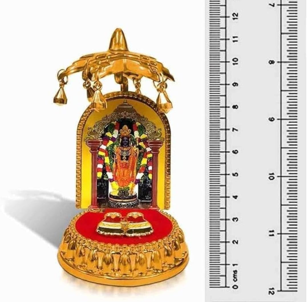 1759519829_Gold-Plated-Ayodhya-Ram-Lalla-Idol-Statue-in-AcrelicPlastic-Lightweight-Ideal-for-Home-Decor-Car-Dashboard-Showpiece-Home-Temple-Festival-Pujan-Gifting-Purpose-–-Pack-of-1.jpg Gold Plated Ayodhya Ram Lalla Idol Statue in Acrelic/Plastic Lightweight | Ideal for Home Decor | Car Dashboard | Showpiece | Home Temple | Festival Pujan | Gifting Purpose – Pack of 1 - Image 4