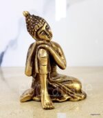 Esplanade Buddha Statue for Home Decor | Brass Resting Buddha Showpiece for Living Room, Meditation, Office Desk, Shelf | Tibetan Buddhist Idol | Zen and Yoga Figurine | Housewarming Gifts - Image 3