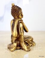 Esplanade Buddha Statue for Home Decor | Brass Resting Buddha Showpiece for Living Room, Meditation, Office Desk, Shelf | Tibetan Buddhist Idol | Zen and Yoga Figurine | Housewarming Gifts - Image 5