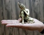 Esplanade Buddha Statue for Home Decor | Brass Resting Buddha Showpiece for Living Room, Meditation, Office Desk, Shelf | Tibetan Buddhist Idol | Zen and Yoga Figurine | Housewarming Gifts - Image 6