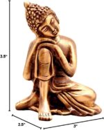 Esplanade Buddha Statue for Home Decor | Brass Resting Buddha Showpiece for Living Room, Meditation, Office Desk, Shelf | Tibetan Buddhist Idol | Zen and Yoga Figurine | Housewarming Gifts - Image 8