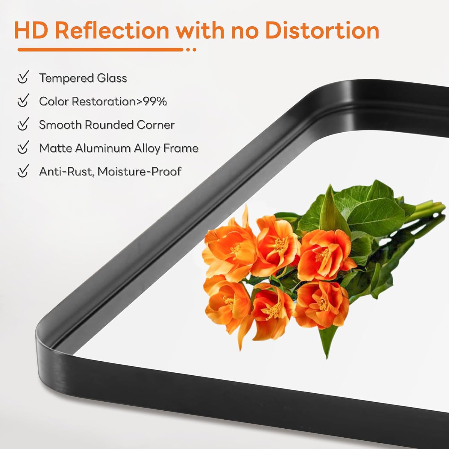 1759519944_Bathroom-Mirror-30x22-Inch-Black-Metal-Framed-Rounded-Rectangle-Vanity-Mirror-for-Wall-Over-Sink-Farmhouse-Restroom-Anti-Rust-Modern-Decorative-Horizontal-or-Vertical-Hanging.jpg Bathroom Mirror 30x22 Inch Black Metal Framed Rounded Rectangle Vanity Mirror for Wall, Over Sink, Farmhouse, Restroom, Anti-Rust, Modern Decorative, Horizontal or Vertical Hanging - Image 5