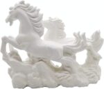 TREEMAISON Vastu White Running Horses for Prosperity | Positive Energy & Good Luck Showpiece | Resin Decor for Home & Office | Health & Wealth Enhancement - Image 4
