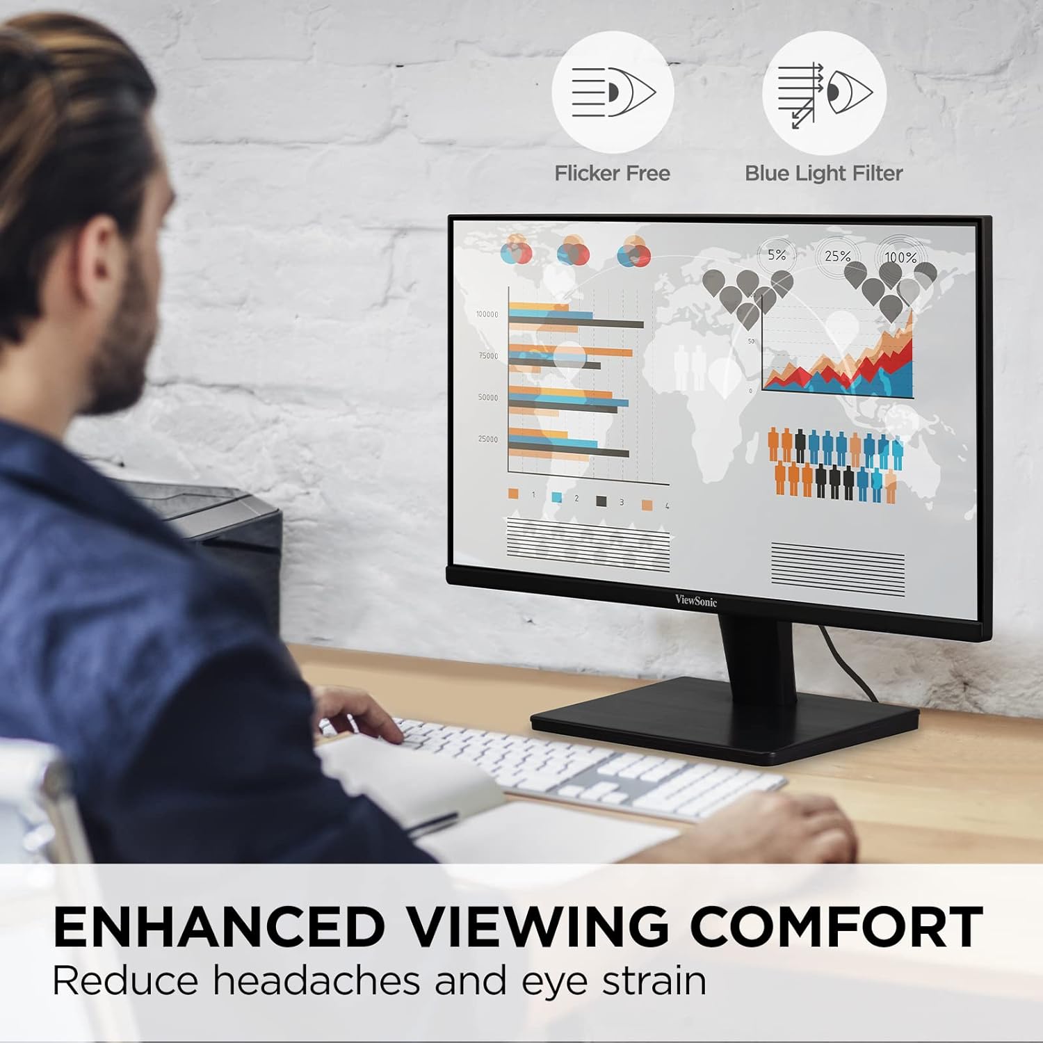 1759520342_ViewSonic-VS2447M-24-Inch-1080p-Monitor-with-100Hz-FreeSync-Thin-Bezels-Eye-Care-HDMI-VGA-Inputs-for-Home-and-Office.jpg ViewSonic VS2447M 24 Inch 1080p Monitor with 100Hz, FreeSync, Thin Bezels, Eye Care, HDMI, VGA Inputs for Home and Office - Image 4