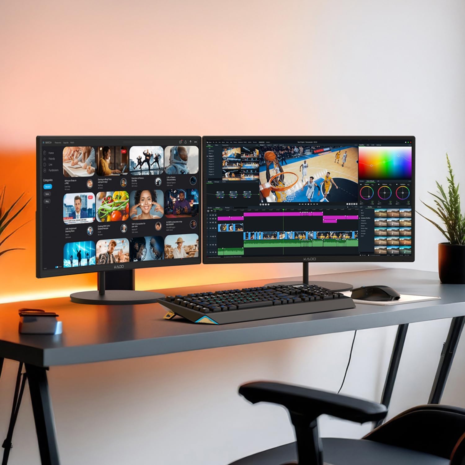 1759520590_Kado-Dual-Monitor-Setup-2-Pack-24-Curved-1920x1080-Computer-Monitor-1500R-75Hz-VESA-Mount-HDMI-Office-Gaming-Hybrid-Built-in-Speakers-C24X-Dual-Series.jpg Kado Dual Monitor Setup - 2-Pack 24" Curved 1920x1080 Computer Monitor 1500R 75Hz VESA Mount HDMI Office Gaming Hybrid Built-in Speakers (C24X Dual Series) - Image 5