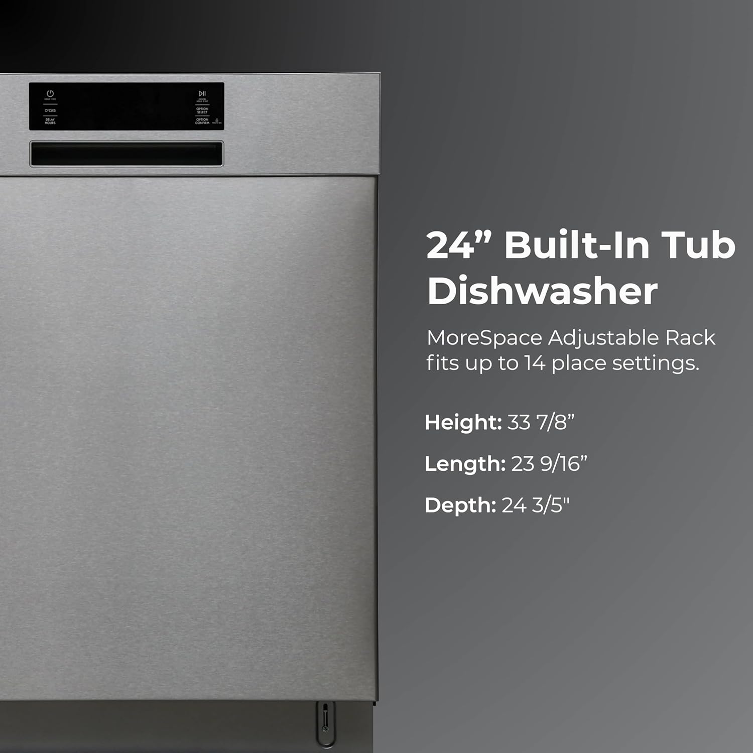 1759520730_Kenmore-24-Built-in-Stainless-Steel-Tub-Dishwasher-SmartWash-UltraWash-SmartDry-Plus-MoreSpace-Adjustable-Rack-Energy-Star-Certified-Fingerprint-Resistant.jpg Kenmore 24" Built-in Stainless Steel Tub Dishwasher SmartWash, UltraWash, SmartDry Plus, MoreSpace Adjustable Rack, Energy Star Certified, Fingerprint Resistant - Image 3