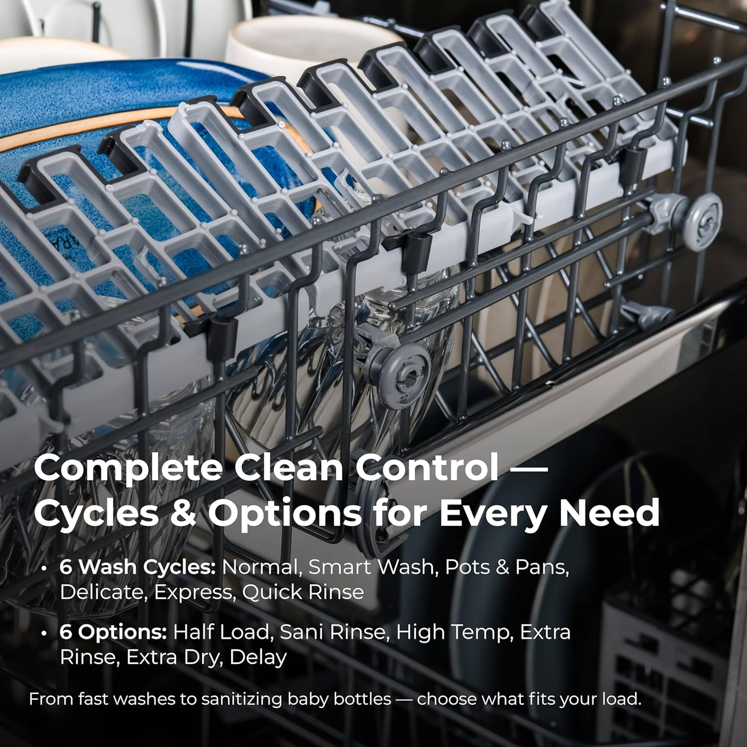 1759520732_Kenmore-24-Built-in-Stainless-Steel-Tub-Dishwasher-SmartWash-UltraWash-SmartDry-Plus-MoreSpace-Adjustable-Rack-Energy-Star-Certified-Fingerprint-Resistant.jpg Kenmore 24" Built-in Stainless Steel Tub Dishwasher SmartWash, UltraWash, SmartDry Plus, MoreSpace Adjustable Rack, Energy Star Certified, Fingerprint Resistant - Image 4