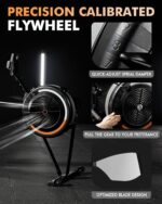 GMWD Air Rowing Machines for Home, 10-Level Adjustable Resistance Professional Rower Machine with Performance Monitor, Ergonomic Comfort Seat, Device Holder & Easy Storage, Lava Flow Series - Image 4