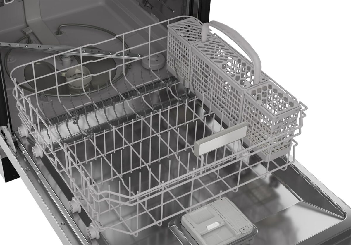 Sharp SDW6504MS Stainless Steel Dishwasher, 24-inch Pocket Handle, 52 dB, Hybrid Tub, 12 Place Settings, 5 Cycles, Heated Dry - Image 7