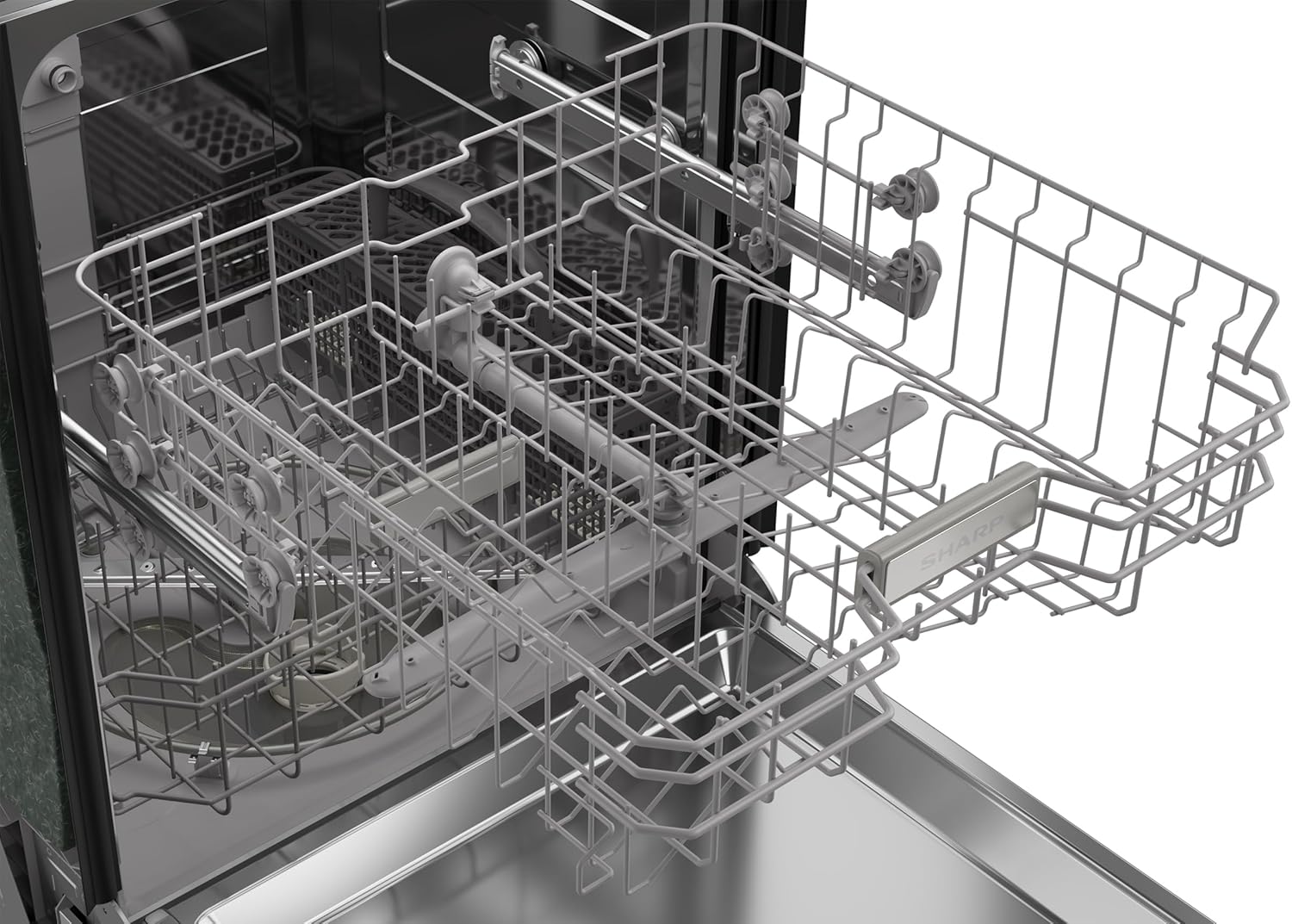 1759520797_Sharp-SDW6504MS-Stainless-Steel-Dishwasher-24-inch-Pocket-Handle-52-dB-Hybrid-Tub-12-Place-Settings-5-Cycles-Heated-Dry.jpg Sharp SDW6504MS Stainless Steel Dishwasher, 24-inch Pocket Handle, 52 dB, Hybrid Tub, 12 Place Settings, 5 Cycles, Heated Dry - Image 8