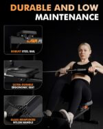 GMWD Air Rowing Machines for Home, 10-Level Adjustable Resistance Professional Rower Machine with Performance Monitor, Ergonomic Comfort Seat, Device Holder & Easy Storage, Lava Flow Series - Image 7