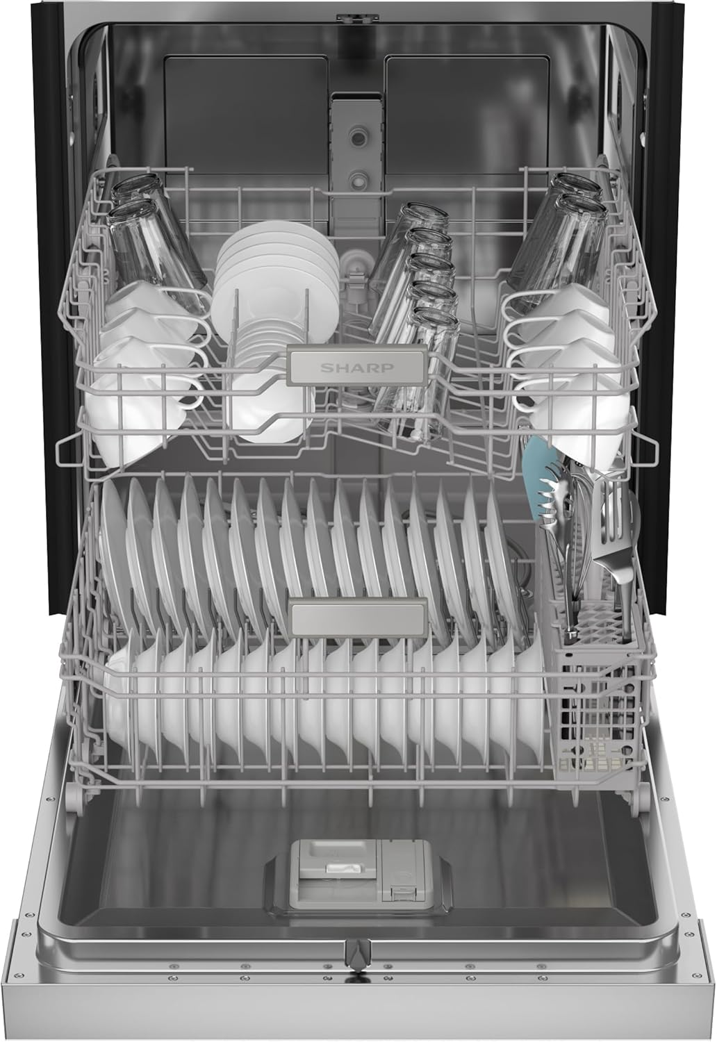 1759520803_Sharp-SDW6504MS-Stainless-Steel-Dishwasher-24-inch-Pocket-Handle-52-dB-Hybrid-Tub-12-Place-Settings-5-Cycles-Heated-Dry.jpg Sharp SDW6504MS Stainless Steel Dishwasher, 24-inch Pocket Handle, 52 dB, Hybrid Tub, 12 Place Settings, 5 Cycles, Heated Dry - Image 11