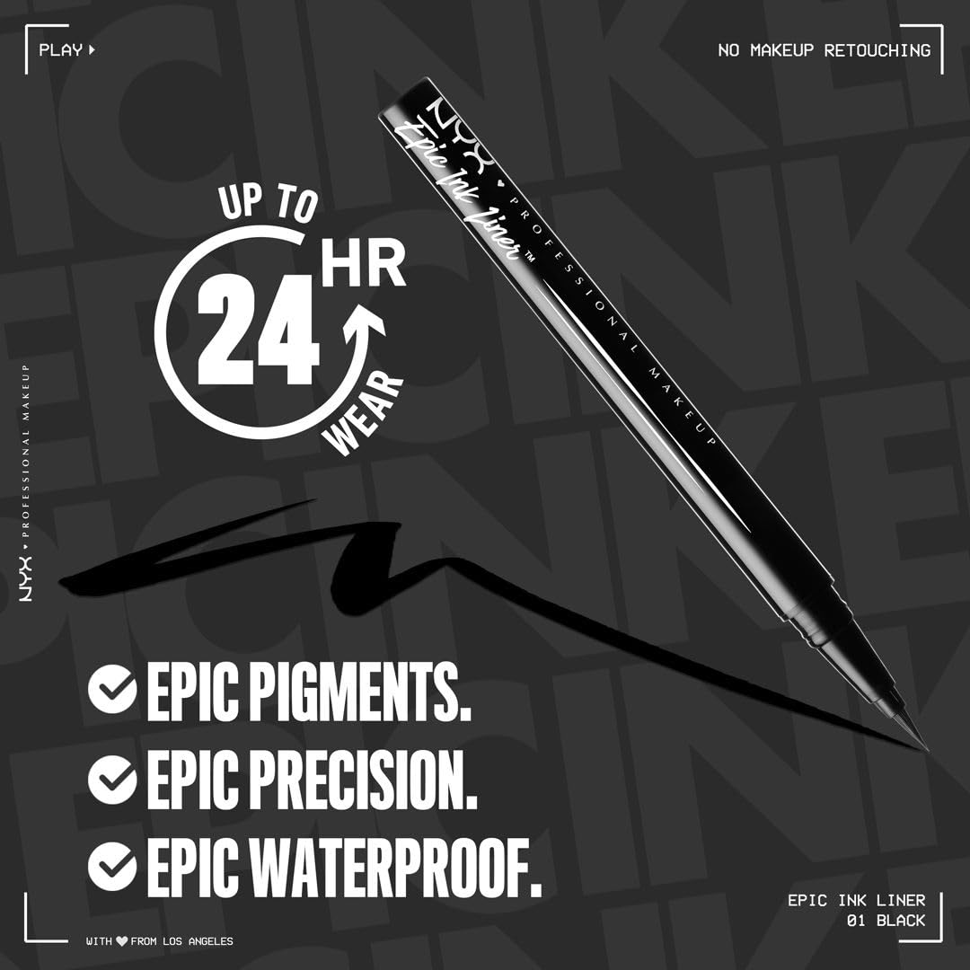 1759525929_NYX-PROFESSIONAL-MAKEUP-Epic-Ink-Liner-Waterproof-Liquid-Eyeliner-Black-Vegan-Formula.jpg NYX PROFESSIONAL MAKEUP Epic Ink Liner, Waterproof Liquid Eyeliner - Black, Vegan Formula - Image 4