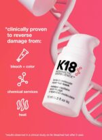 K18 Leave-In Molecular Hair Mask, Repairs Dry or Damaged Hair, Reverse Hair Damage from Bleach, Color, Chemical Services & Heat - Image 3