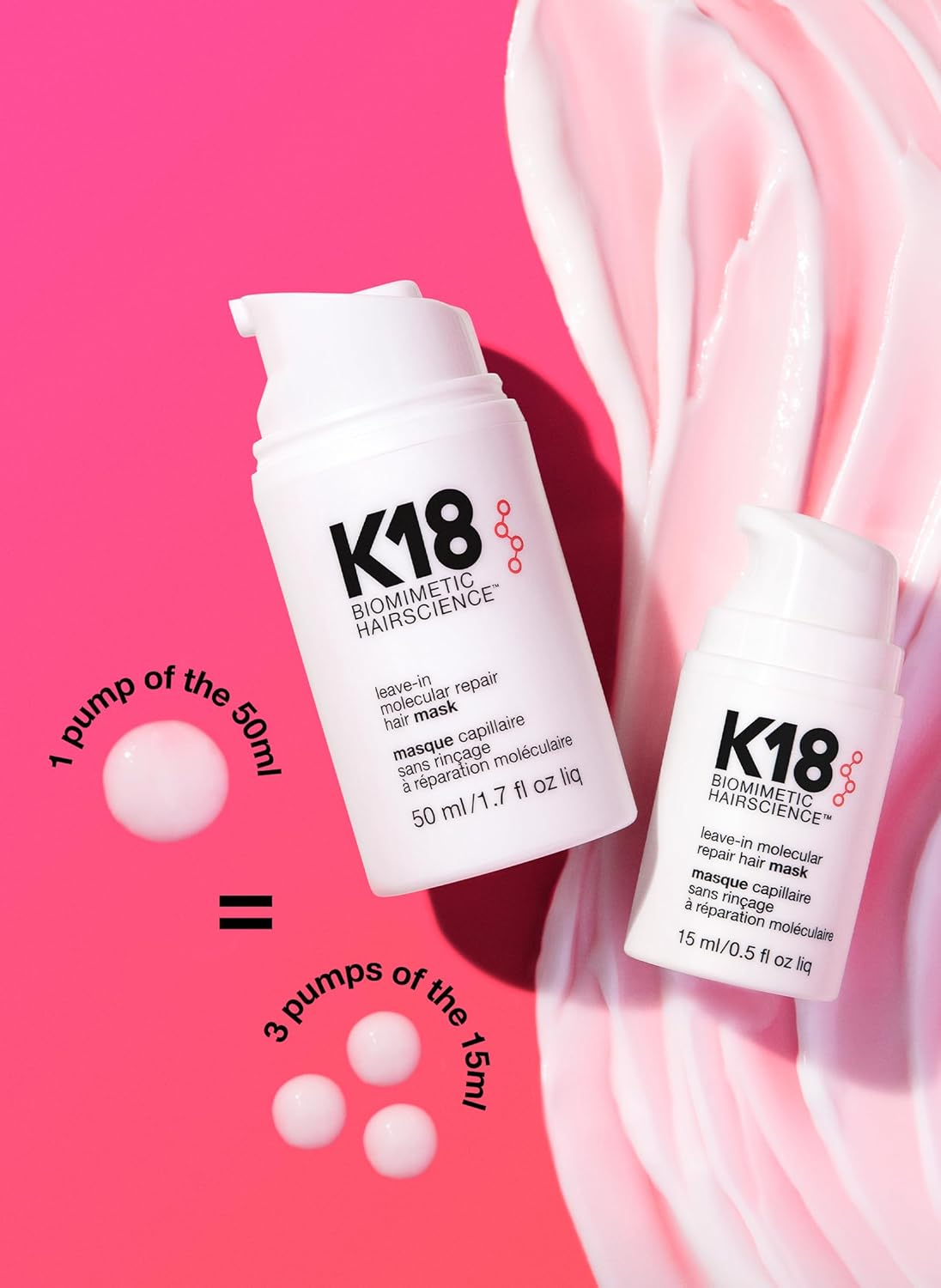 1759525970_K18-Leave-In-Molecular-Hair-Mask-Repairs-Dry-or-Damaged-Hair-Reverse-Hair-Damage-from-Bleach-Color-Chemical-Services-Heat.jpg K18 Leave-In Molecular Hair Mask, Repairs Dry or Damaged Hair, Reverse Hair Damage from Bleach, Color, Chemical Services & Heat - Image 8