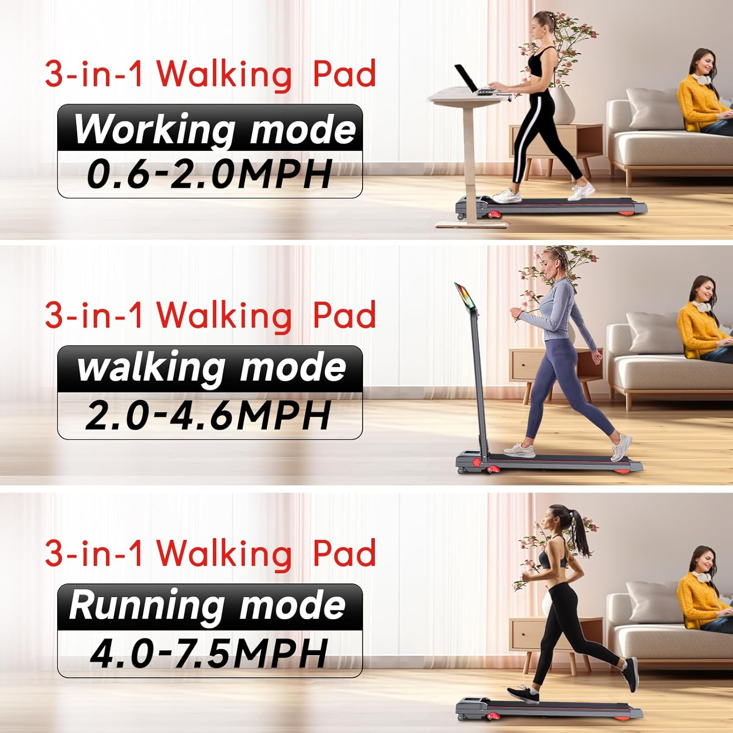 1759602013_Walking-Pad-Treadmill-with-Incline-and-Handle-Bar-7.5MPH-Under-Desk-Treadmill-for-Home-Office-360-Lbs-Capacity-Portable-Treadmills-with-Remote-Control-Led-Display.jpg Walking Pad Treadmill with Incline and Handle Bar, 7.5MPH Under Desk Treadmill for Home Office, 360 Lbs Capacity Portable Treadmills with Remote Control, Led Display - Image 5