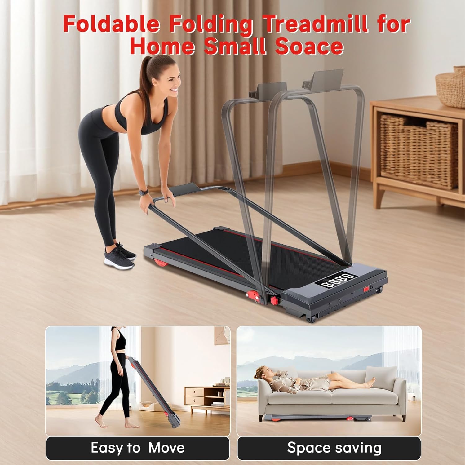 1759602018_Walking-Pad-Treadmill-with-Incline-and-Handle-Bar-7.5MPH-Under-Desk-Treadmill-for-Home-Office-360-Lbs-Capacity-Portable-Treadmills-with-Remote-Control-Led-Display.jpg Walking Pad Treadmill with Incline and Handle Bar, 7.5MPH Under Desk Treadmill for Home Office, 360 Lbs Capacity Portable Treadmills with Remote Control, Led Display - Image 8