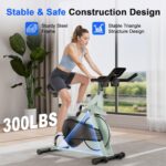 Superun Exercise Bike, Stationary Bikes for Home Gym with 32-Level Magnetic Resistance, 300LBS Capacity Indoor Cycling Bike with Comfortable Seat, LED Display - Image 3