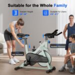 Superun Exercise Bike, Stationary Bikes for Home Gym with 32-Level Magnetic Resistance, 300LBS Capacity Indoor Cycling Bike with Comfortable Seat, LED Display - Image 5