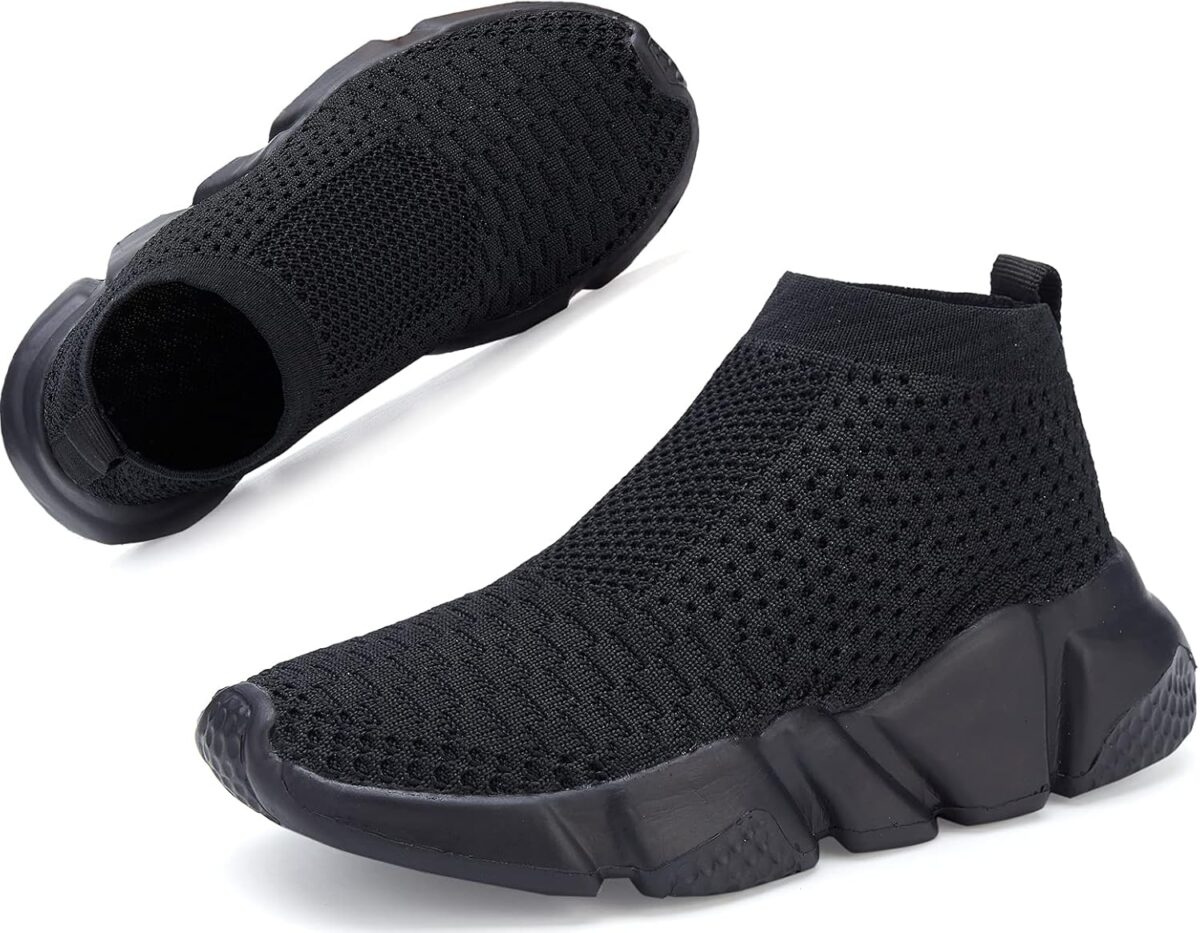 Santiro Boys Shoes Girls Sock Shoes Breathable Knit Slip On Shoes - Image 7