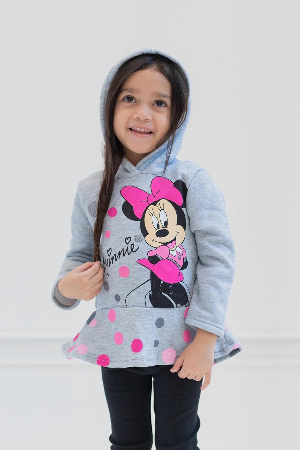 1759603181_Disney-Minnie-Mouse-Fleece-Pullover-Crossover-Hoodie-and-Leggings-Outfit-Set-Infant-to-Big-Kid-Sizes-12-Months-14-16.jpg Disney Minnie Mouse Fleece Pullover Crossover Hoodie and Leggings Outfit Set Infant to Big Kid Sizes (12 Months - 14-16) - Image 3