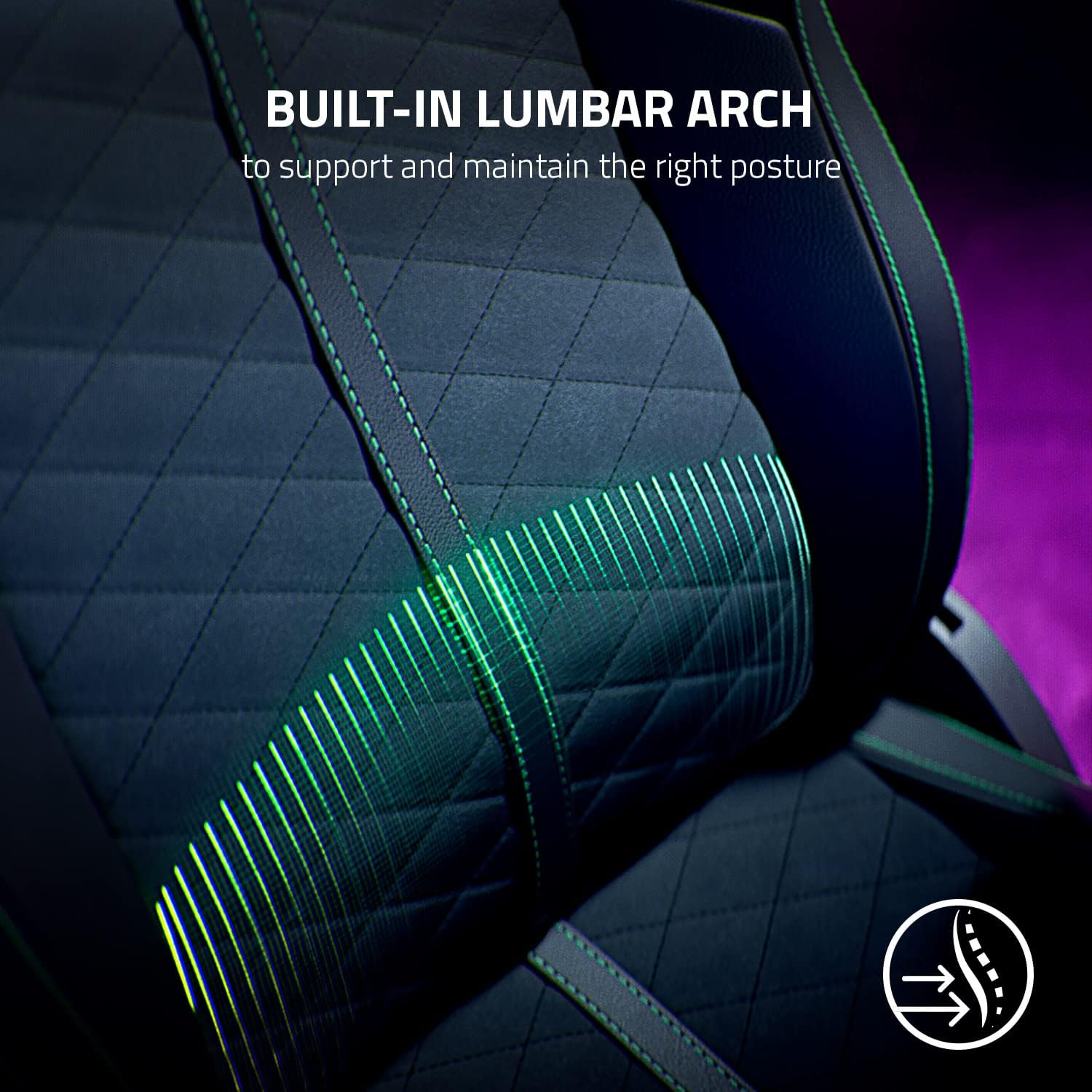 1759606216_Razer-Enki-X-Essential-Gaming-Chair-All-Day-Comfort-Built-in-Lumbar-Arch-Optimized-Cushion-Density-Dual-Textured-Eco-Friendly-Synthetic-Leather-Adjustable-152-degree-Recline-Black.jpg Razer Enki X Essential Gaming Chair: All-Day Comfort - Built-in Lumbar Arch - Optimized Cushion Density - Dual-Textured, Eco-Friendly Synthetic Leather - Adjustable 152-degree Recline - Black - Image 6