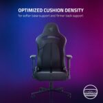 Razer Enki X Essential Gaming Chair: All-Day Comfort - Built-in Lumbar Arch - Optimized Cushion Density - Dual-Textured, Eco-Friendly Synthetic Leather - Adjustable 152-degree Recline - Black - Image 7