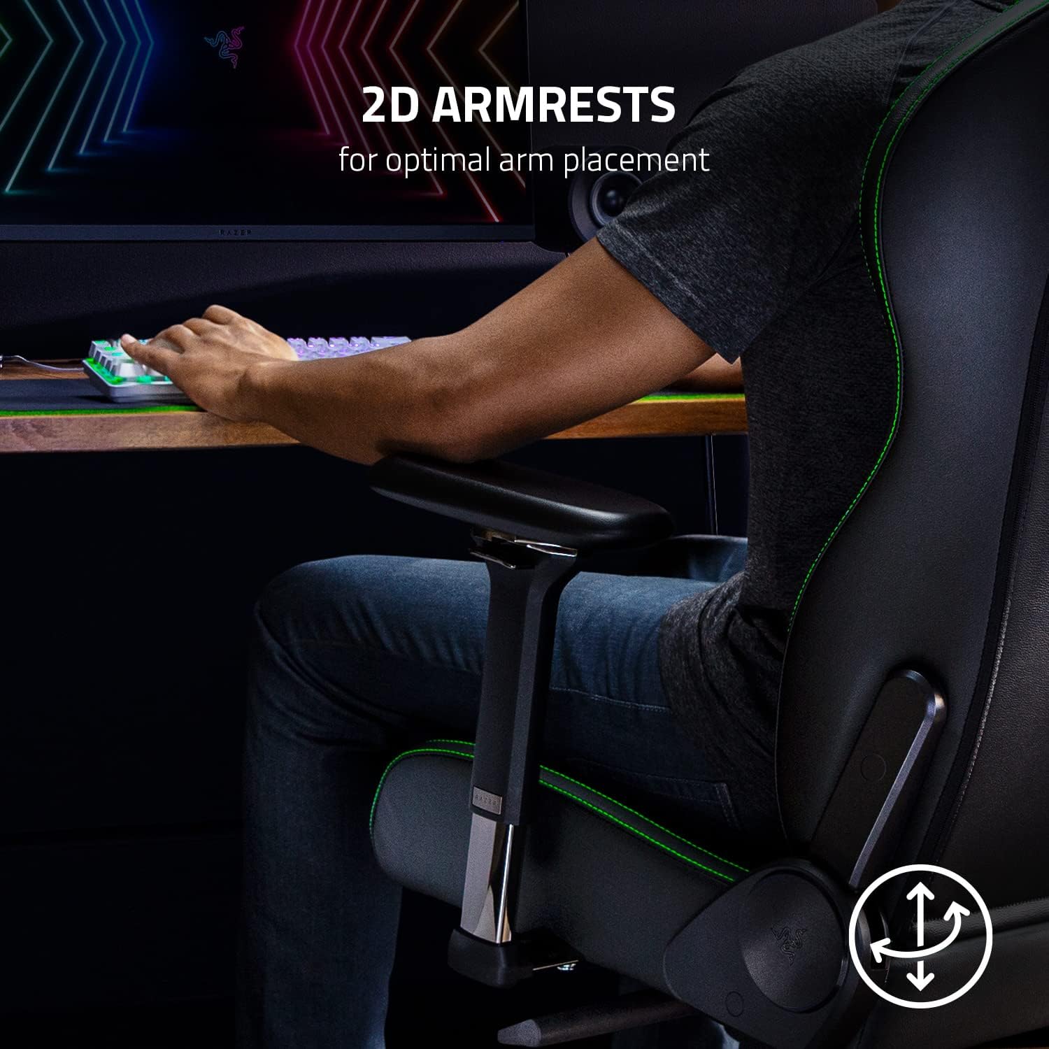 1759606224_Razer-Enki-X-Essential-Gaming-Chair-All-Day-Comfort-Built-in-Lumbar-Arch-Optimized-Cushion-Density-Dual-Textured-Eco-Friendly-Synthetic-Leather-Adjustable-152-degree-Recline-Black.jpg Razer Enki X Essential Gaming Chair: All-Day Comfort - Built-in Lumbar Arch - Optimized Cushion Density - Dual-Textured, Eco-Friendly Synthetic Leather - Adjustable 152-degree Recline - Black - Image 10