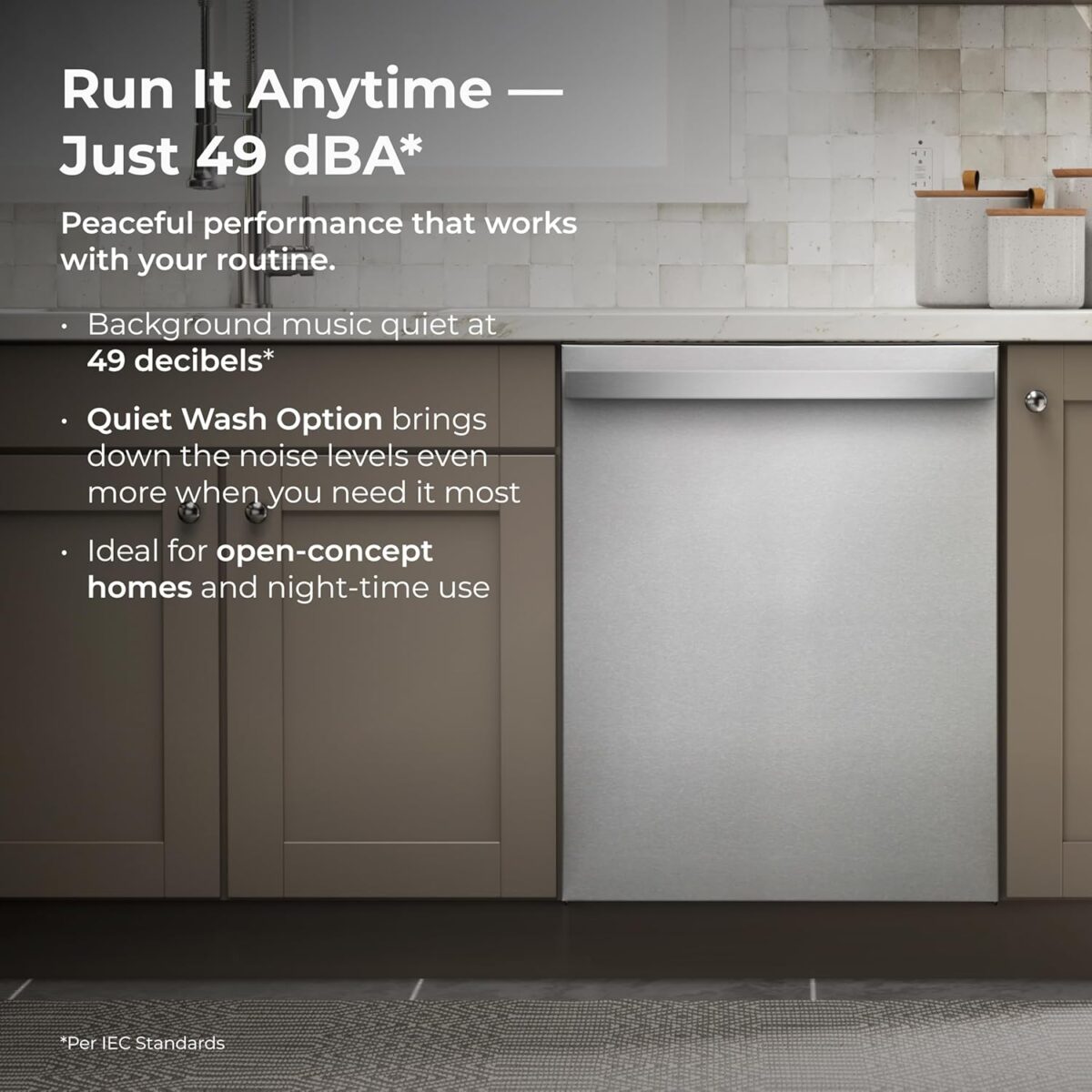 Kenmore 24" Built-In Dishwasher - Quiet Tub with TurboDry, Leak, & SmartWash Soil Detection - 15 Place Settings - 49 DBA - ENERGY STAR Certified - Fingerprint Resistant Stainless Steel - Image 8