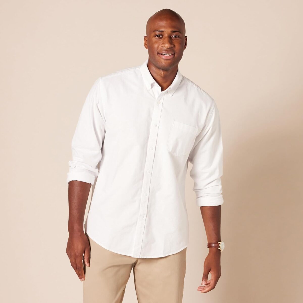 Amazon Essentials Men's Long Sleeve Shirts Casual - Regular-Fit Pocket Oxford - Image 4