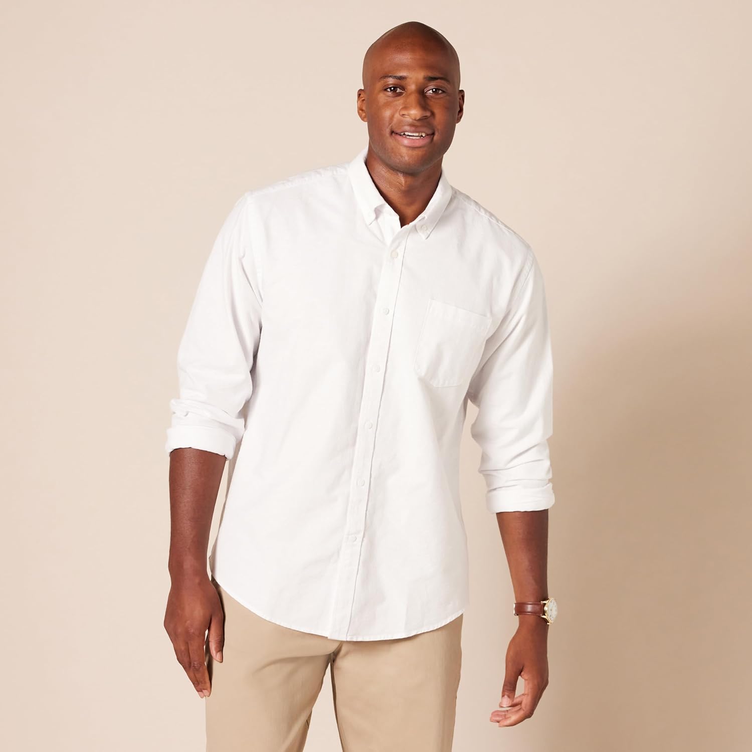 1759607339_Amazon-Essentials-Mens-Long-Sleeve-Shirts-Casual-Regular-Fit-Pocket-Oxford.jpg Amazon Essentials Men's Long Sleeve Shirts Casual - Regular-Fit Pocket Oxford - Image 4