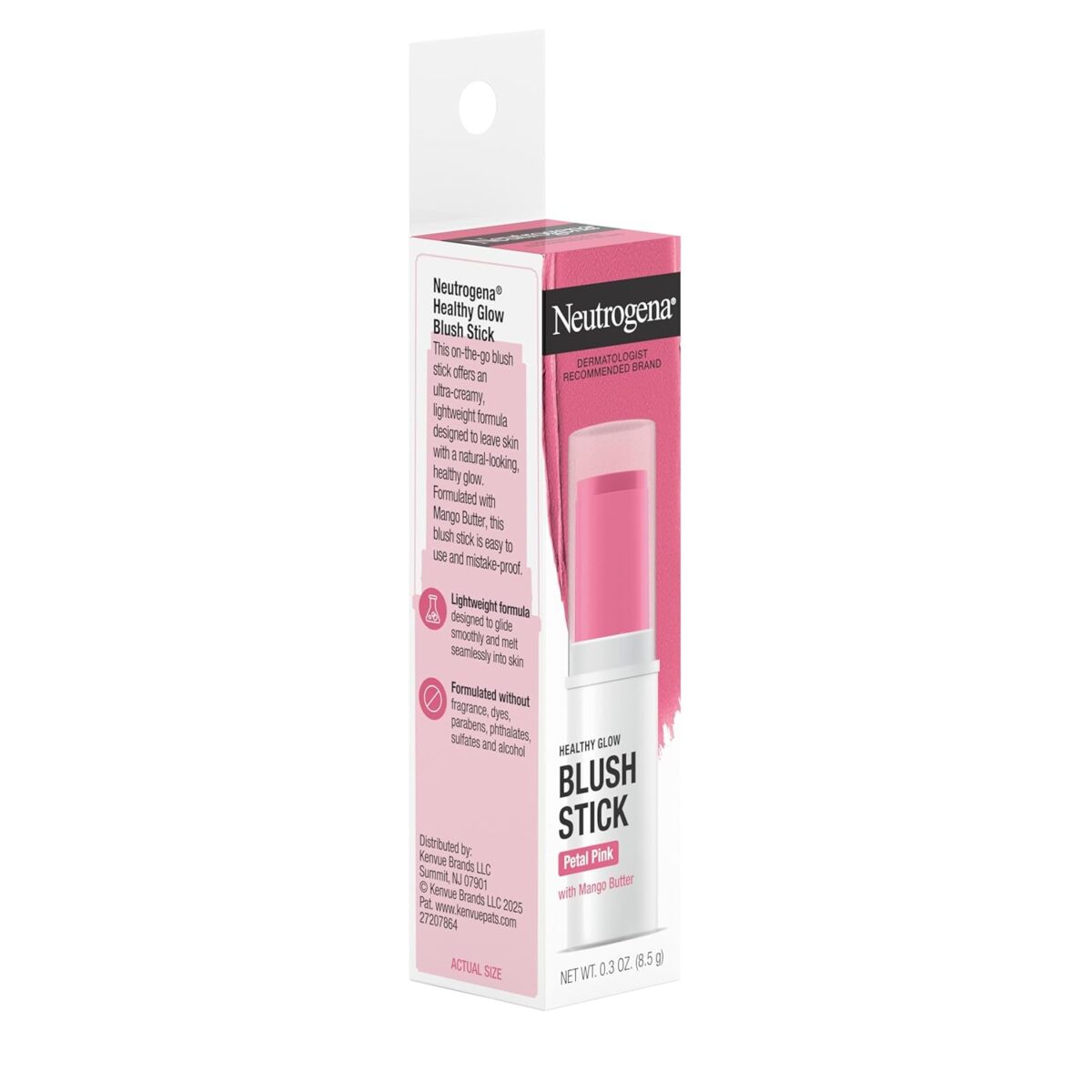 Neutrogena Healthy Glow Blush Stick, Easy to Use Lightweight Makeup, Ultra Creamy Cheek Color with Mango Butter Leaves Skin with a Natural Looking Colo, Petal Pink, 0.3 oz - Image 4