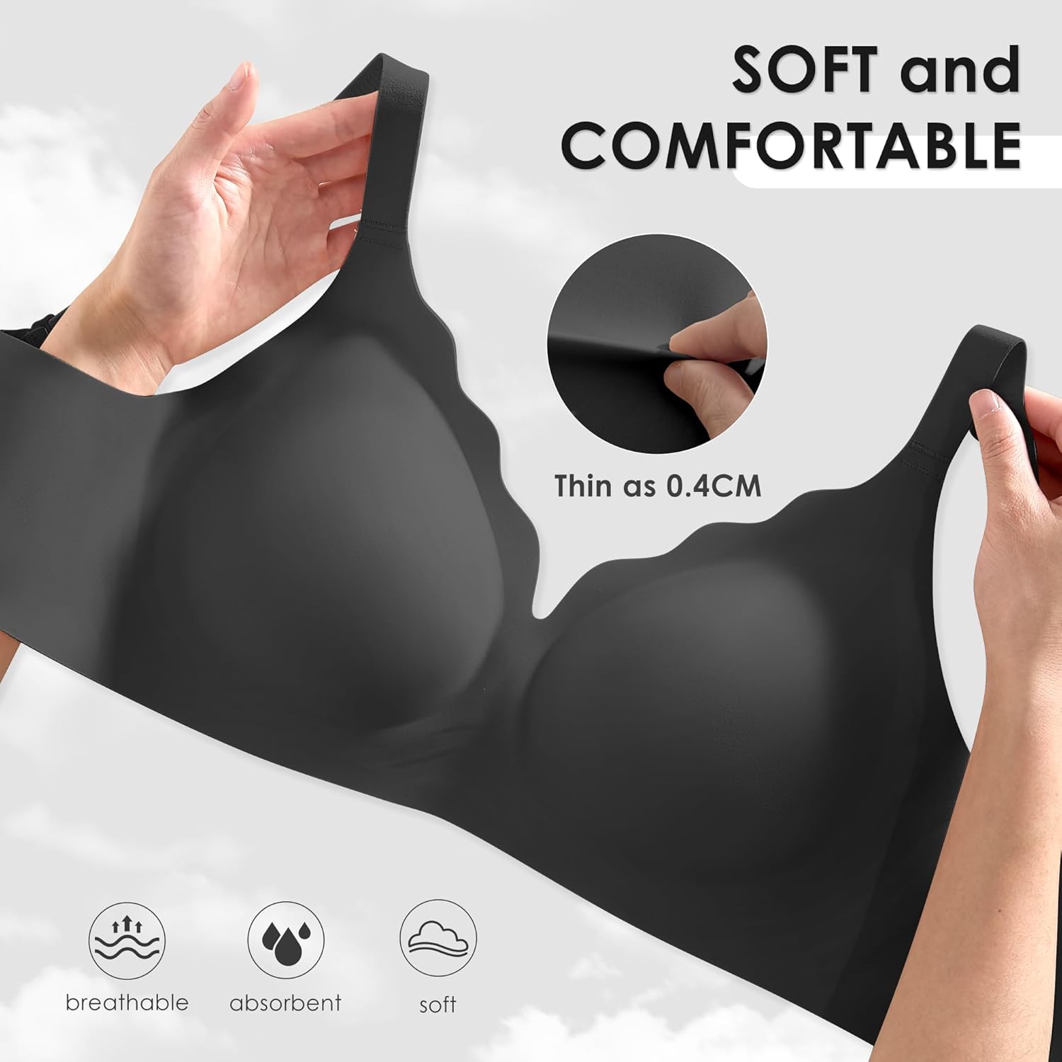 1759607731_Wireless-Seamless-Jelly-Bra-for-Women-with-Support-No-Underwire-Full-Coverage-Push-Up-Bras-for-Women.jpg Wireless Seamless Jelly Bra for Women with Support - No Underwire Full Coverage Push Up Bras for Women - Image 3