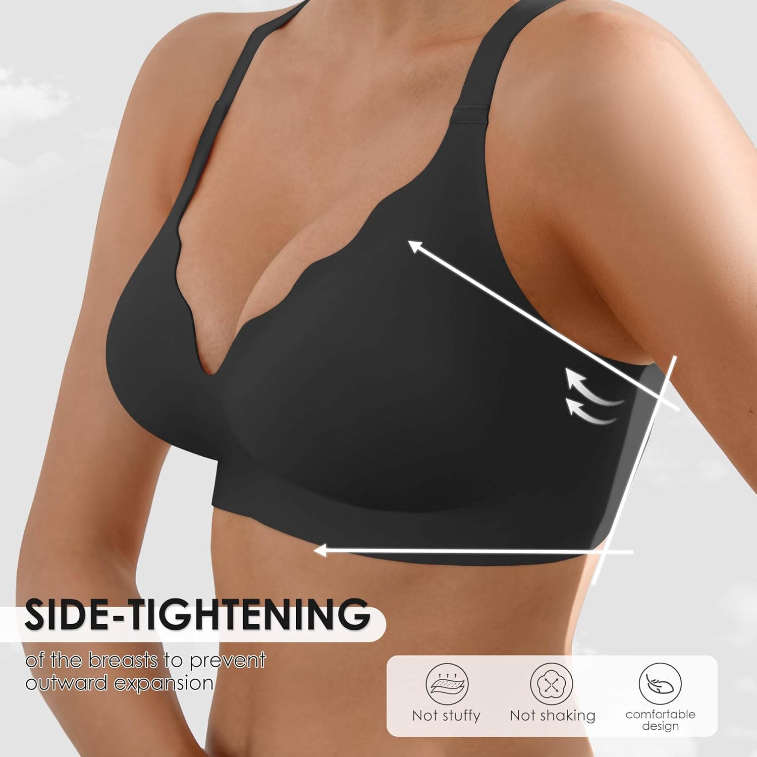1759607736_Wireless-Seamless-Jelly-Bra-for-Women-with-Support-No-Underwire-Full-Coverage-Push-Up-Bras-for-Women.jpg Wireless Seamless Jelly Bra for Women with Support - No Underwire Full Coverage Push Up Bras for Women - Image 6