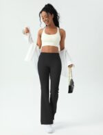 Women's Yoga Pants Bootcut Flare Leggings Flared Bell Bottom Leggings High-Waisted Workout Pants Tummy Control - Image 7
