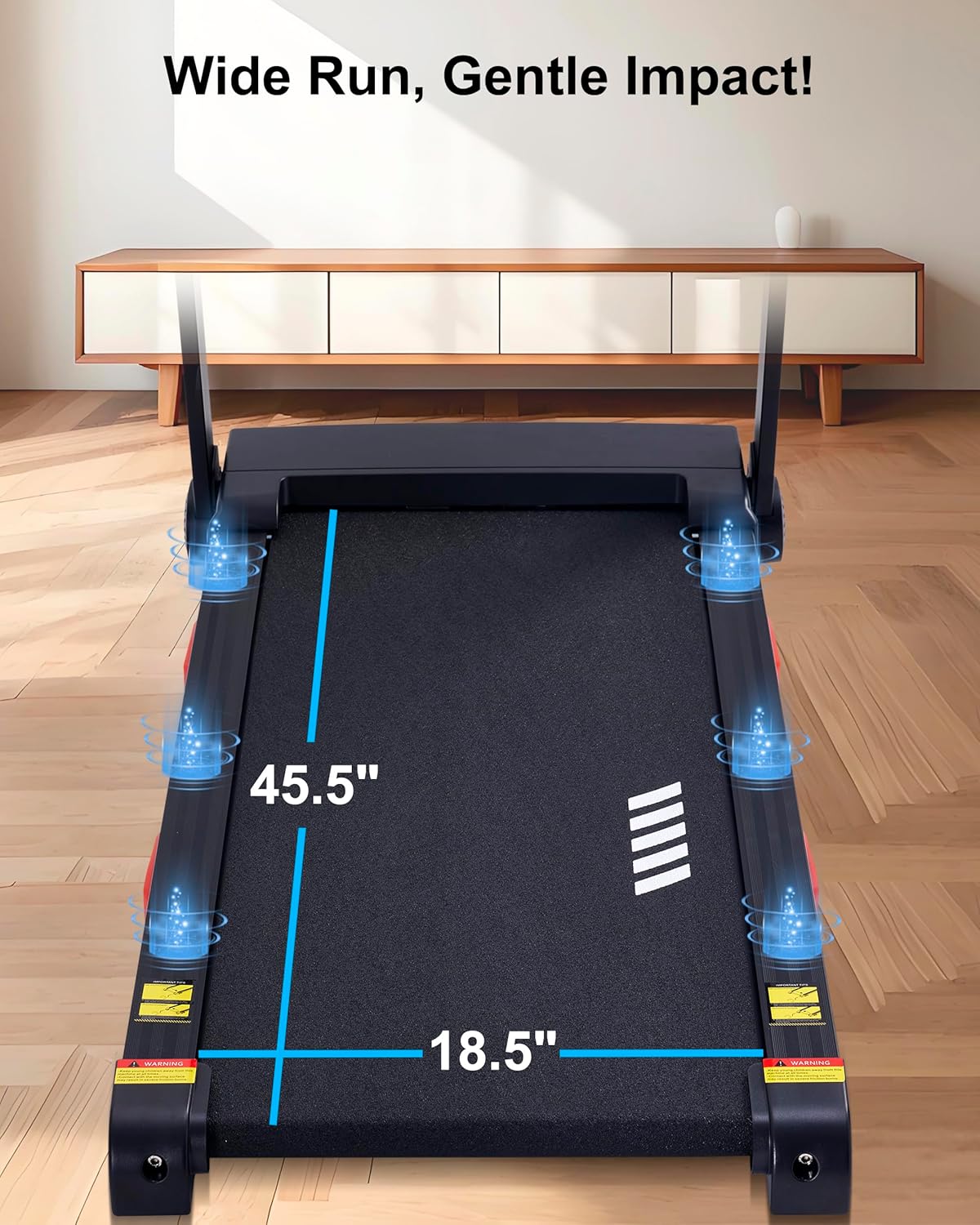 1759688450_Auto-Incline-Treadmill-20-Incline-3.0HP-10-MPH-Running-Machine-18.5-Wide-Belt-350-lbs-Capacity-Treadmill-for-Home-with-Bluetooth-App.jpg Auto Incline Treadmill, 20% Incline, 3.0HP, 10 MPH Running Machine, 18.5" Wide Belt, 350 lbs Capacity, Treadmill for Home with Bluetooth App - Image 5