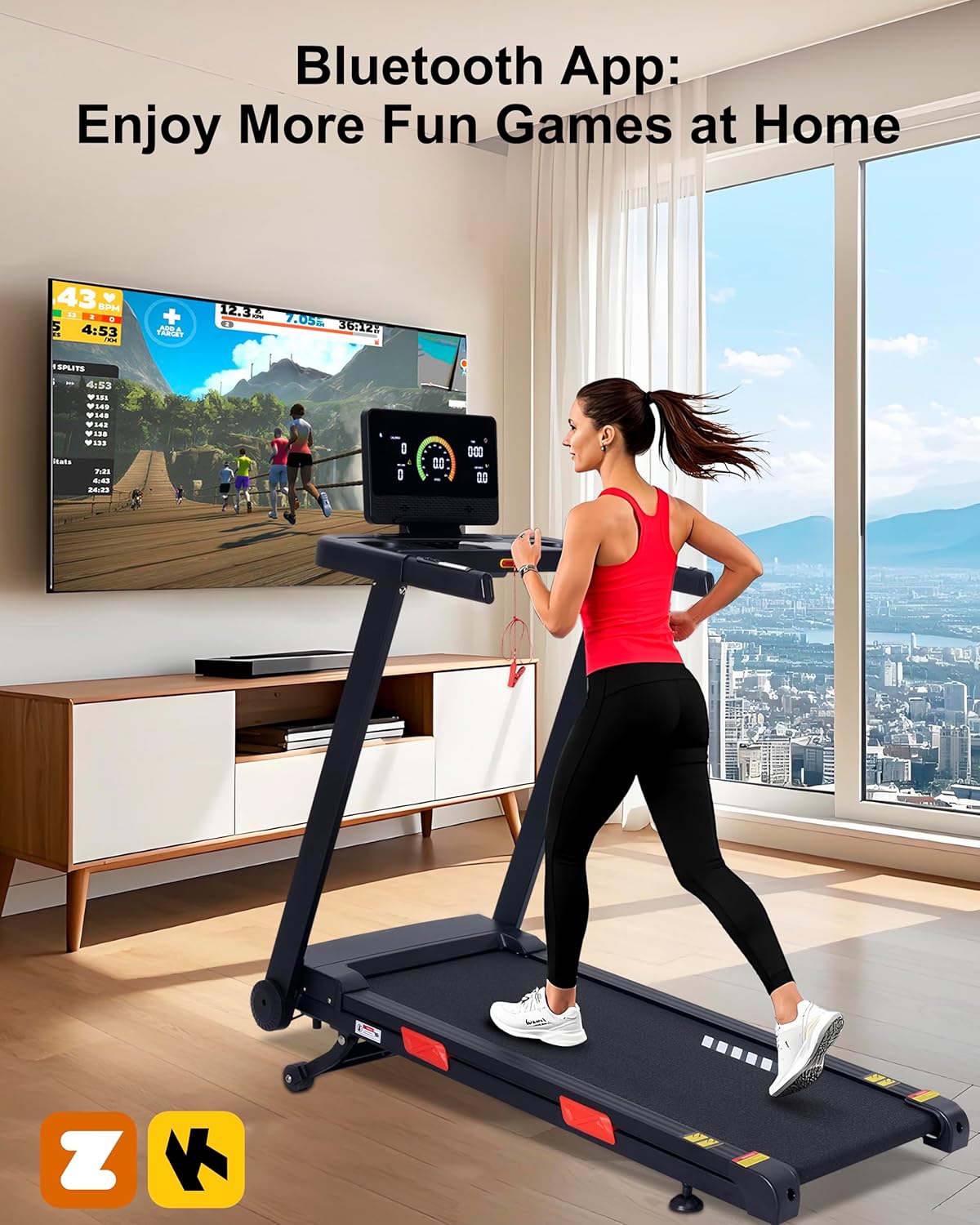 1759688453_Auto-Incline-Treadmill-20-Incline-3.0HP-10-MPH-Running-Machine-18.5-Wide-Belt-350-lbs-Capacity-Treadmill-for-Home-with-Bluetooth-App.jpg Auto Incline Treadmill, 20% Incline, 3.0HP, 10 MPH Running Machine, 18.5" Wide Belt, 350 lbs Capacity, Treadmill for Home with Bluetooth App - Image 7