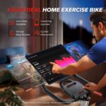 MERACH Magnetic Exercise Bike, Indoor Cycling Bike with Self-Developed App, 350 lbs Weight Capacity & 40 lbs Flywheel, Stationary Bike for Home Gym Fitness - Image 3