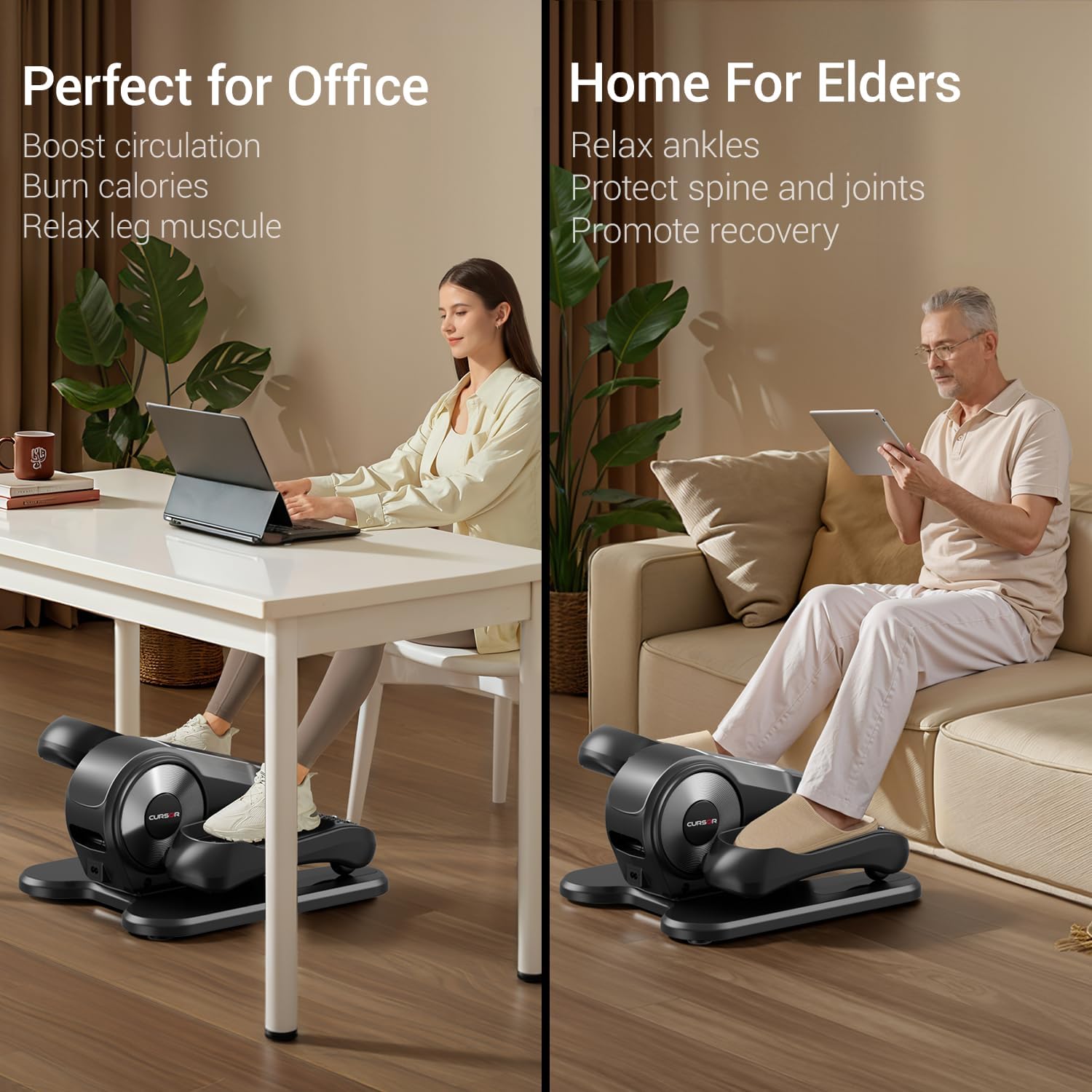 1759688940_Under-Desk-Elliptical-Machine-Electric-Seated-Pedal-Exerciser-Mini-Ellipse-Leg-Exerciser-with-Remoter-12-Level-Speeds-Forward-Reverse-Direction-Manual-Auto-Mode-for-Home-Office.jpg Under Desk Elliptical Machine, Electric Seated Pedal Exerciser, Mini Ellipse Leg Exerciser with Remoter, 12 Level Speeds, Forward & Reverse Direction, Manual & Auto Mode for Home Office - Image 8