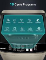 Portable Washing Machine - 2.0 Cu.ft Portable Washer Full-Automatic With LED Display, Compact Washer Ideal for Apartments, Homes, and Dorms, 10 Wash Cycles, Low Noise, IPX4 with Drain Pump - Image 3