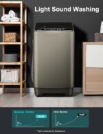 Portable Washing Machine - 2.0 Cu.ft Portable Washer Full-Automatic With LED Display, Compact Washer Ideal for Apartments, Homes, and Dorms, 10 Wash Cycles, Low Noise, IPX4 with Drain Pump - Image 5