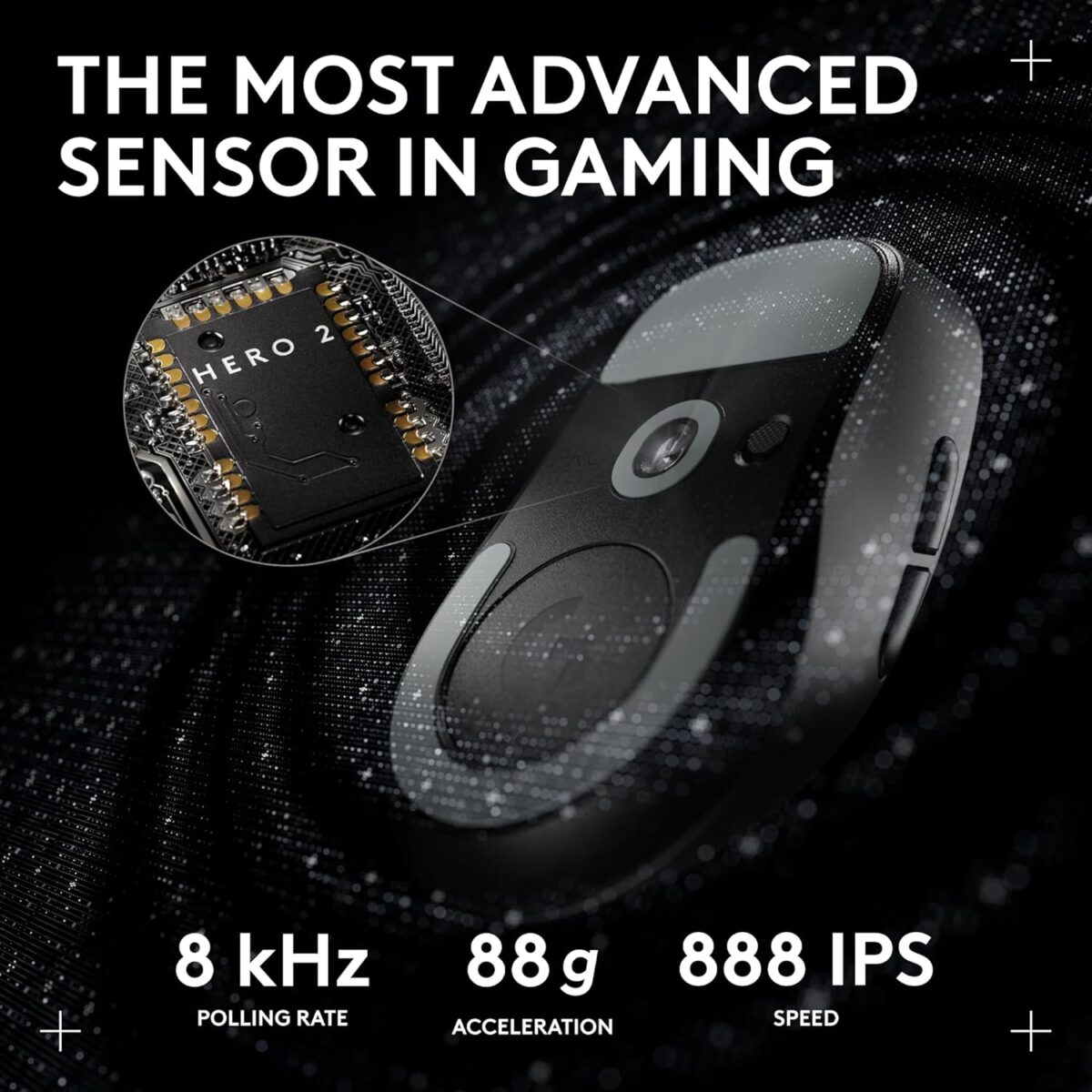 Logitech G PRO X Superlight 2 DEX Wireless Gaming Mouse, 60g pro-Grade Right-Handed Mouse with 5 programmable Buttons, USB-C Charging, 44k DPI Sensor, up to 8 kHz Polling for PC/Mac - Black - Image 5