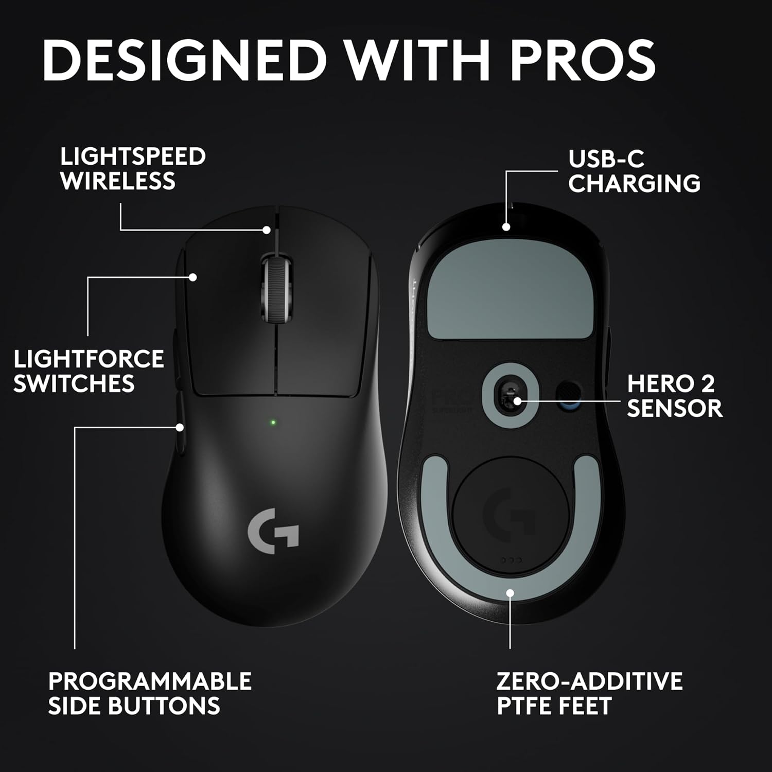 1759692324_Logitech-G-PRO-X-Superlight-2-DEX-Wireless-Gaming-Mouse-60g-pro-Grade-Right-Handed-Mouse-with-5-programmable-Buttons-USB-C-Charging-44k-DPI-Sensor-up-to-8-kHz-Polling-for-PCMac-Black.jpg Logitech G PRO X Superlight 2 DEX Wireless Gaming Mouse, 60g pro-Grade Right-Handed Mouse with 5 programmable Buttons, USB-C Charging, 44k DPI Sensor, up to 8 kHz Polling for PC/Mac - Black - Image 7