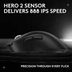 Logitech G PRO X Superlight 2 DEX Wireless Gaming Mouse, 60g pro-Grade Right-Handed Mouse with 5 programmable Buttons, USB-C Charging, 44k DPI Sensor, up to 8 kHz Polling for PC/Mac - Black - Image 14