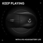 Logitech G PRO X Superlight 2 DEX Wireless Gaming Mouse, 60g pro-Grade Right-Handed Mouse with 5 programmable Buttons, USB-C Charging, 44k DPI Sensor, up to 8 kHz Polling for PC/Mac - Black - Image 15