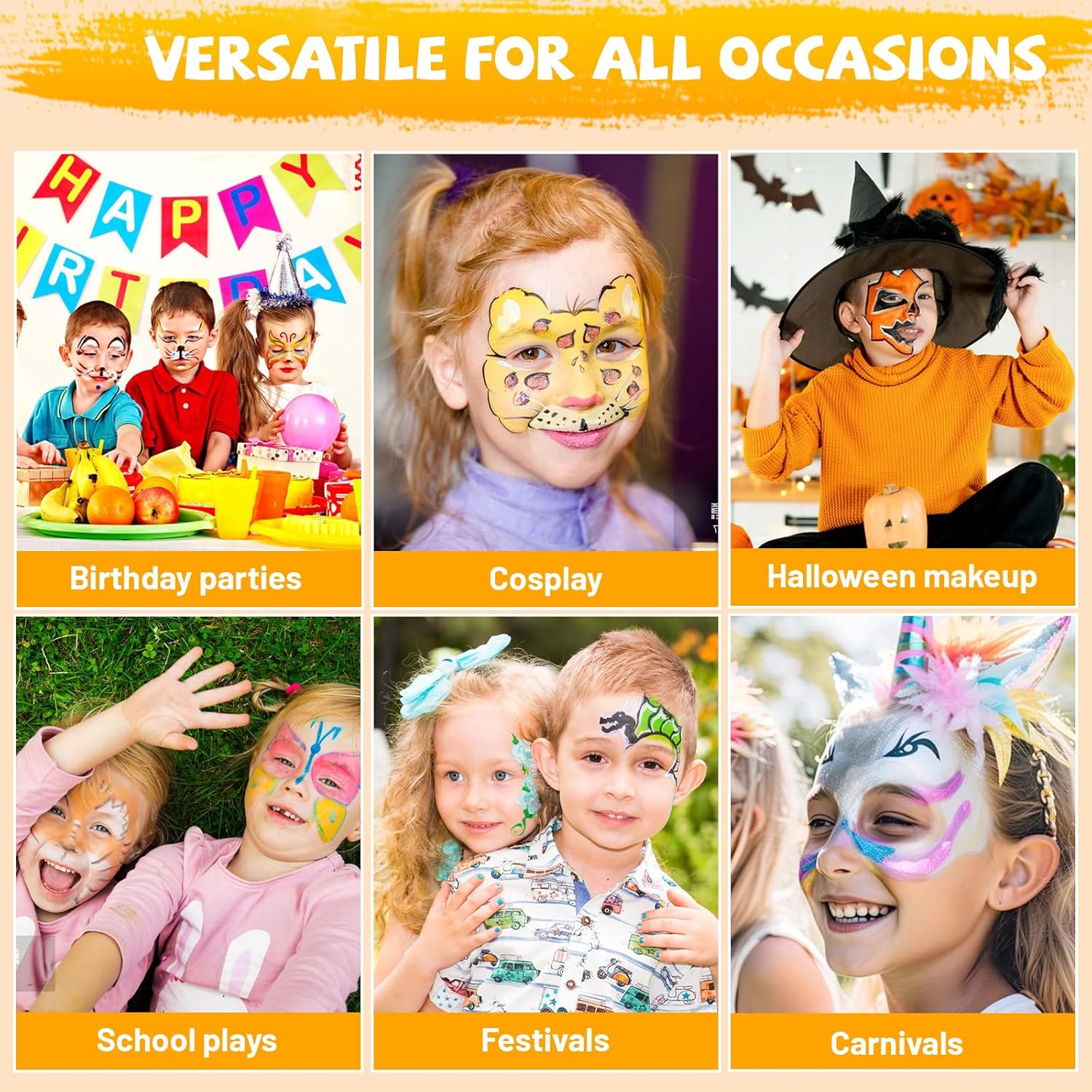 1759693165_54-Colors-Face-Painting-Kit-for-Kids-Non-Toxic-Water-Activated-Face-Paint-Palette-Facepaint-Makeup-Kit-with-Brushes-Stencils-Gems-for-Festivals-Halloween-Carnival-Birthday-Parties.jpg 54 Colors Face Painting Kit for Kids, Non-Toxic Water Activated Face Paint Palette, Facepaint Makeup Kit with Brushes, Stencils, Gems, for Festivals, Halloween, Carnival, Birthday Parties - Image 8
