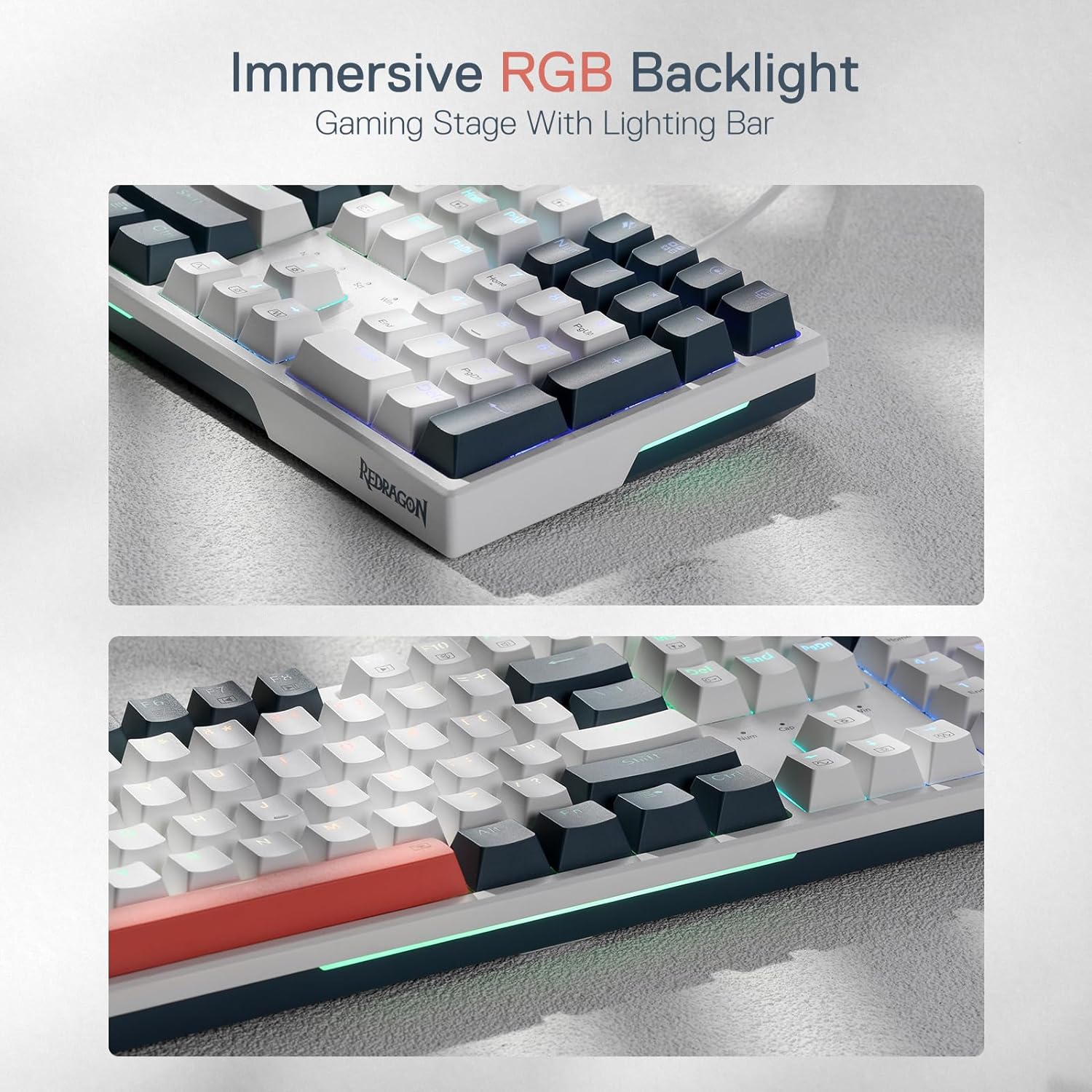 1759693640_Redragon-K668-RGB-Gaming-Keyboard-108-Keys-Wired-Mechanical-Keyboard-wExtra-4-Hotkeys-Sound-Absorbing-Foams-Upgraded-Hot-swappable-Socket-Mixed-Color-Keycaps-x-2-Sets-Red-Switch.jpg Redragon K668 RGB Gaming Keyboard, 108 Keys Wired Mechanical Keyboard w/Extra 4 Hotkeys, Sound Absorbing Foams, Upgraded Hot-swappable Socket, Mixed Color Keycaps x 2 Sets, Red Switch - Image 4